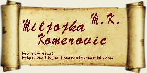 Miljojka Komerović vizit kartica